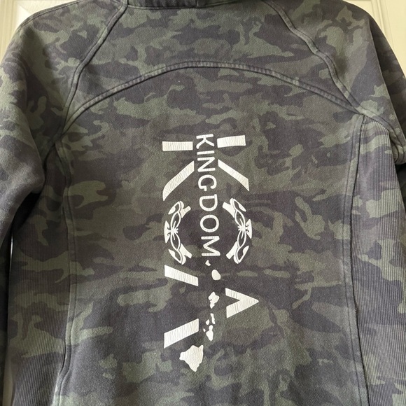 Lululemon Scuba Defined Hoodie Jacket Zip Up Camo Limited Edition Green Black 8 - Picture 7 of 12